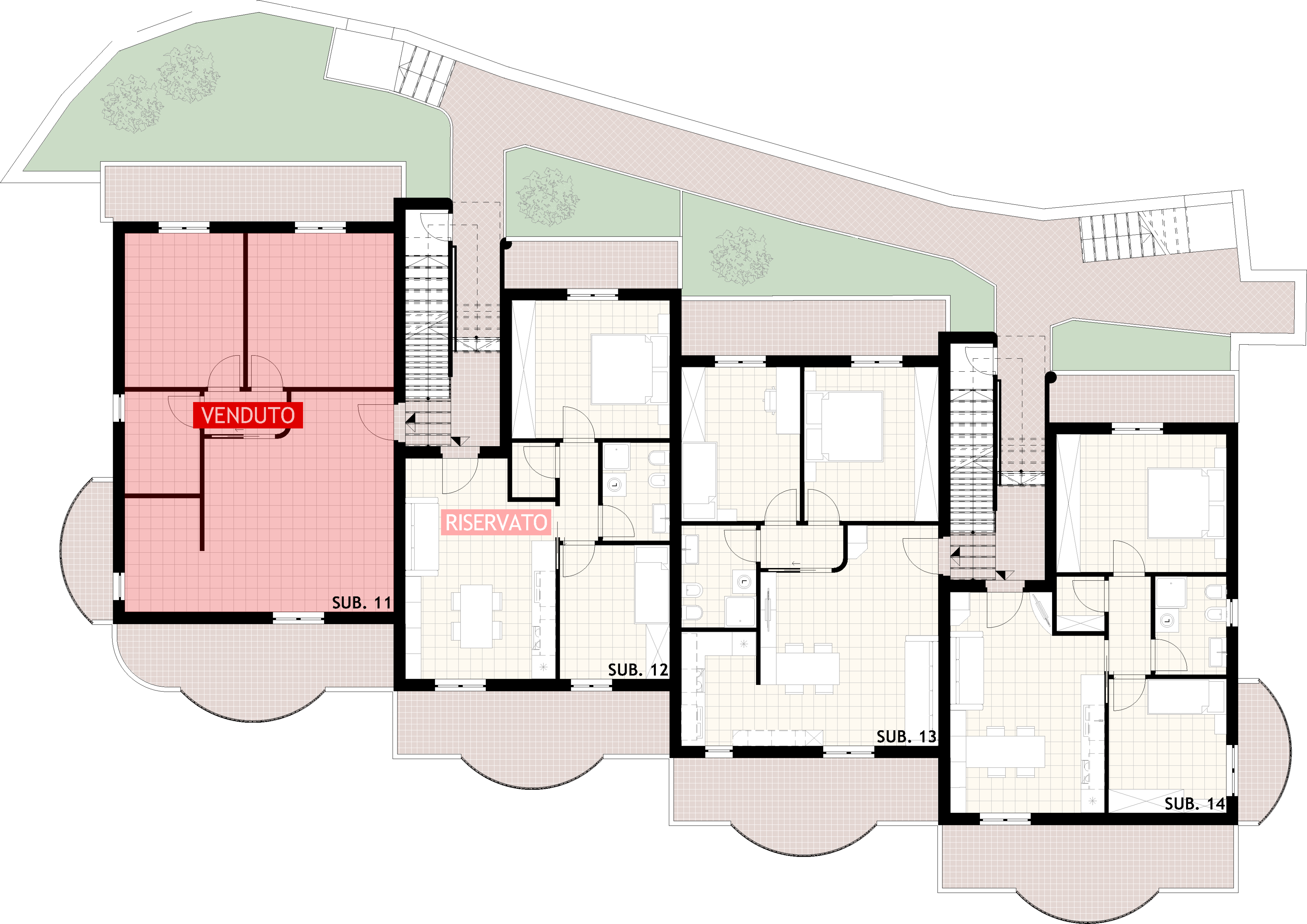 Residence Timpone – Pianta piano terra